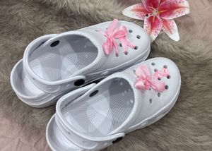 y2K cute ribbon crocs