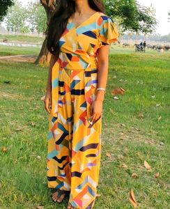 Geometric Print Wide Leg Pants