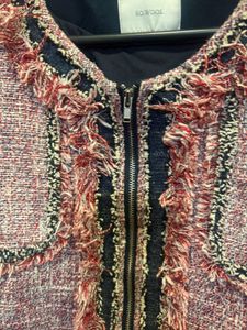Chic Pink Tweed Jacket