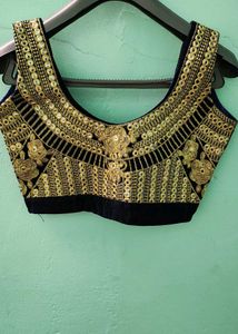 Embellished Velvet Blouse( bhut margin h)