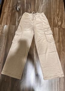Unisex Beige Cargo Trouser