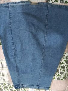 Denim Button-Front Maxi Skirt