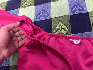 pink tie top