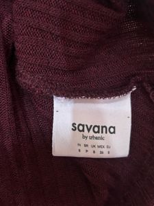 Savana Lace Trimmer Burgungy Top