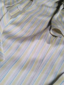 Elegant Striped Blouse with Scarf Deta imported fa