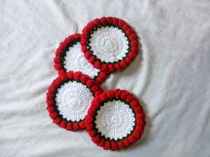 Handmade Crochet Coasters (Set of 4)