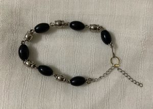 Chic Black Beaded Handmade Bracelet