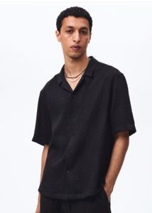 Men's Black Short Sleeve Shirt