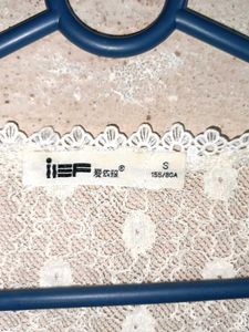 Elegant slightly peach Lace Shrug/Bolero Cropped
