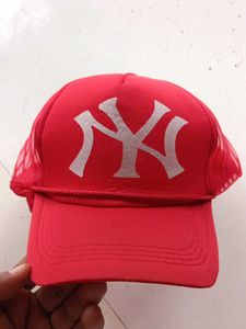 Red NY Yankees Trucker Hat