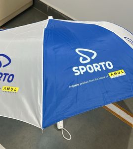 One Blue &amp; White Umbrella
