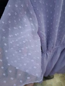 Lavender Polka Dot Mini Dress