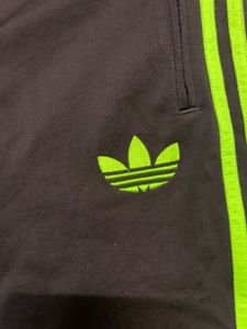 Adidas Track Pants - Brown/Neon