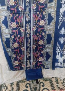 Blue Floral Print Kurta Set