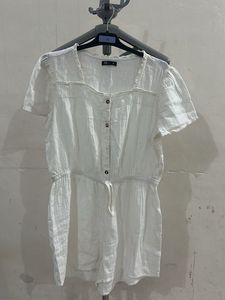Chic White Short Jumpsuit