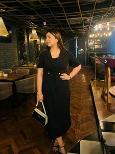 Women Stylish Black Solid Dress