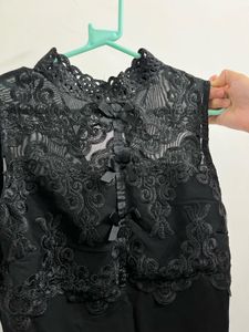 Elegant Black Lace Top