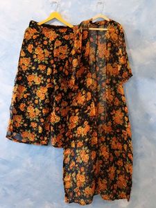 Floral Kimono & Palazzo Set