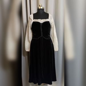 Vintage Corset Velvet Dress