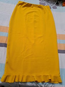 Shein Brand Yellow Mermaid Skirt. Great For Partyw
