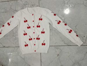 Cherry White Sweater