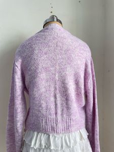 Lilac Knit Cardigan(with scarf)