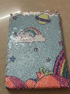 Colourful Sequin Unicorn Theme Diary