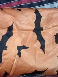 Orange Bat Print Dupatta