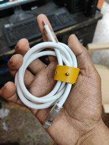 White USB Type-C to Type-C Cable with Dual LED Ind