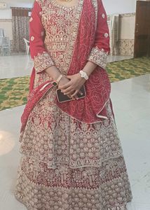Elegant Red Bridal Lehenga Choli