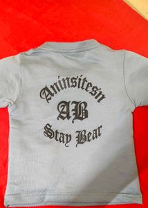 Baby Girls Light Blue "Stay Beat" Top
