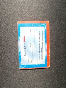 Alpenliebe pokemon greeting card POKEBALL (Rare)