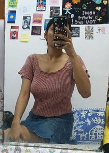Chic Ribbed Off-Shoulder Top