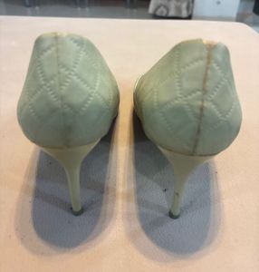 Light Green Quilted Stilettos