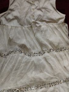 Tiered White Dress