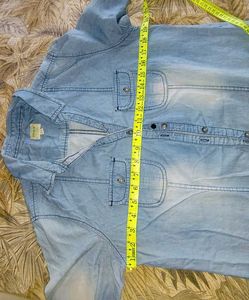 Stylish Blue Denim MAX Shirt Dress