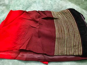 price drop.  Elegant Red & Maroon Saree