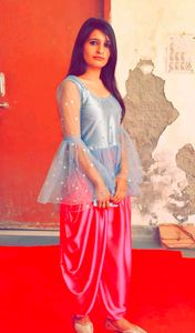 grey kurta and pink dhoti pant. party wear