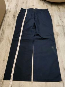 Classic Navy Wide-Leg Trousers