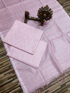 Elegant Pink Linen Kurta Set