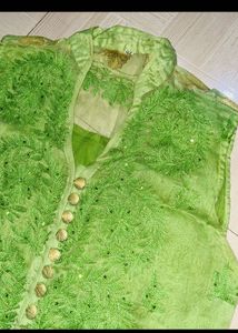 Light Green Embroidered Kurta