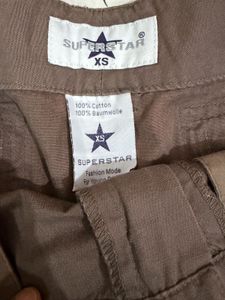 Brown Ruffled Mini Skirt