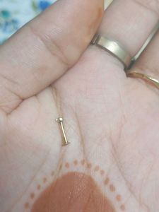 22k gold nose pin