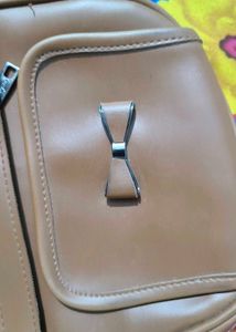 Cute Brown Backpack with Bow Detail