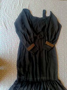 Elegant Grey Ruffle Dress