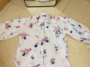 Floral Print Button-Up Shirt