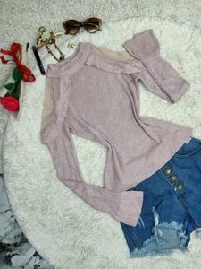 Chic Cold Shoulder Knit Top