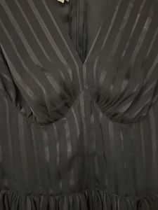 Chic Black Striped Mini Dress
