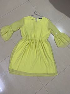 Neon Yellow Short Frock