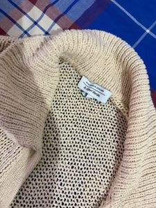 Lightweight Beige Knit Cardigan